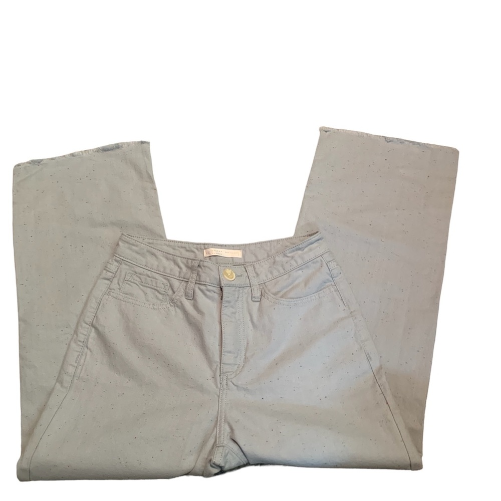 Lauren Conrad Wide Leg ankle jeans. Light colored. Splatter color design. Size 4 - Picture 2 of 9
